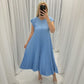 🌹Mother's Day Promotion 🎁Sleeveless Pleated Simple Solid Color Dress