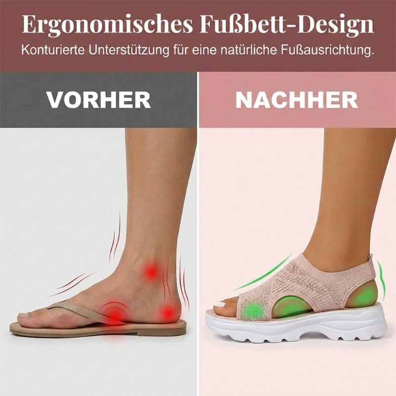 🎁Women's Breathable Knitted Platform Sandals – Comfortable Summer Wedge Sandals, Non-Slip & Lightweight