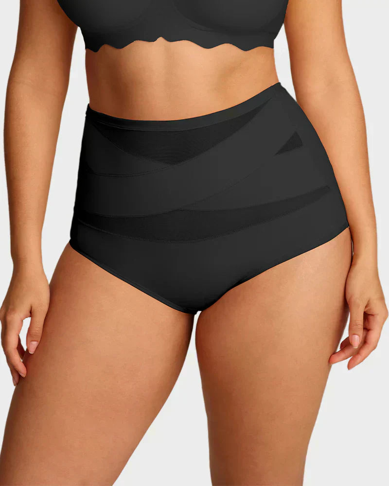 🌸  Special Price £6.49（each） ! 🔥Buy 1 Get 1 Free🎁Plus-Size High-Waist Cross Tummy Control Panties