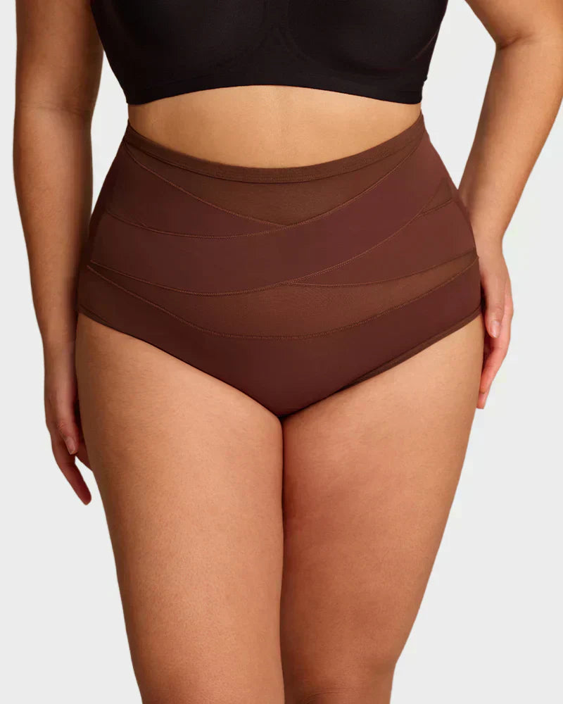 🌸  Special Price £6.49（each） ! 🔥Buy 1 Get 1 Free🎁Plus-Size High-Waist Cross Tummy Control Panties