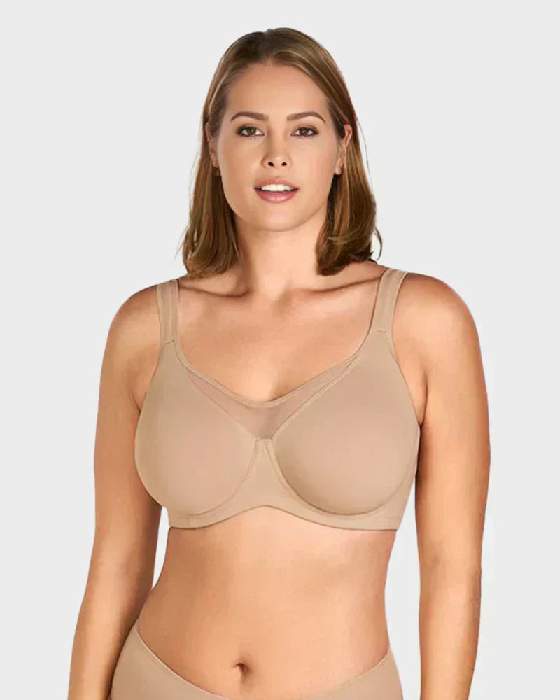 🏆 Last Day Special Price £7.99!💐Women's Elegant Sheer Full Coverage Plus Size Bra