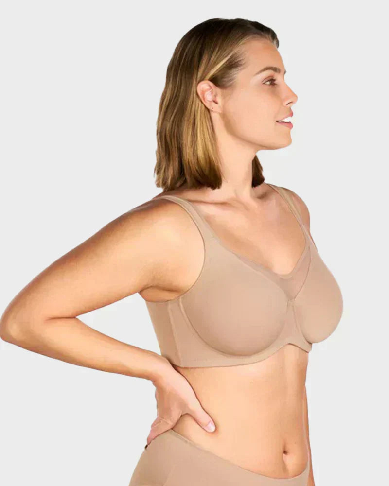 🏆 Last Day Special Price £7.99!💐Women's Elegant Sheer Full Coverage Plus Size Bra