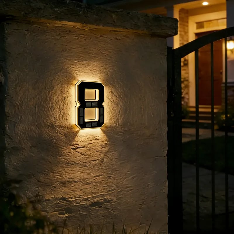 🔥Solar Lighted House Numbers LED Numbers, Waterproof for Outside