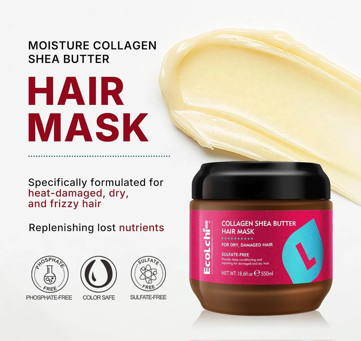 💝Deeply moisturizes, nourishes, and repairs 💝3-in-1 Hair Mask