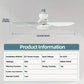 ⏳LAST DAY SALE 64% OFF🔥40W LED Ceiling Fan Light – 20.5” Ultra-Quiet with Remote 🎯 | E27 + FREE B22 Adapter 🔌 | For Bedroom 😴, Kitchen 👩‍🍳 & Garage 🛠️ – UK Ready! 🇬🇧