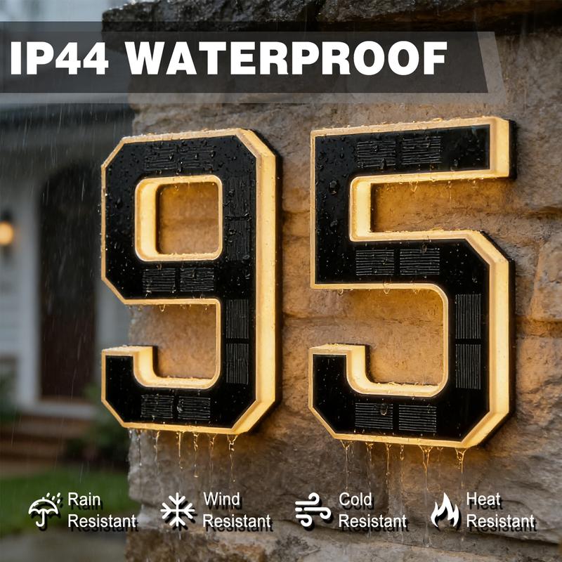 🔥Solar Lighted House Numbers LED Numbers, Waterproof for Outside