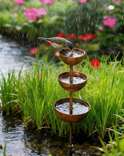 🐦Final Hours Flash Sale ￡12.99!!⚡ Rain Catcher - Plant Support 🌧️Metal Garden Ornament