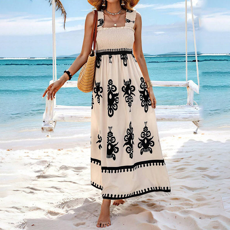 ✨Women’s Summer Print Sleeveless Flowy Long Dress👗