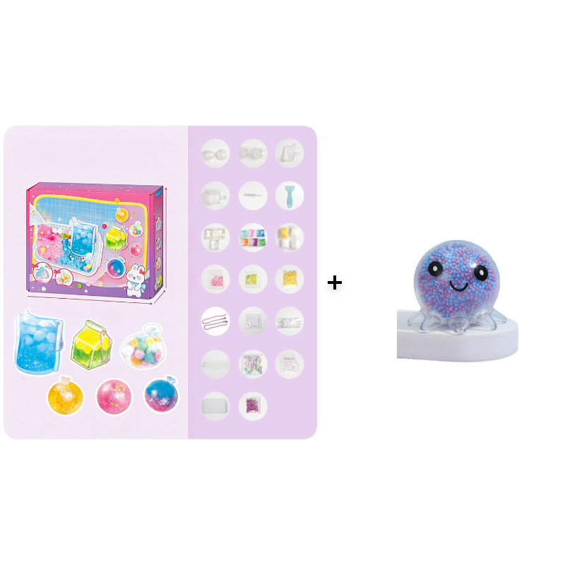 🧁DIY Fried Ice Squishy Toy Kit with Cat Claw Design for Kids