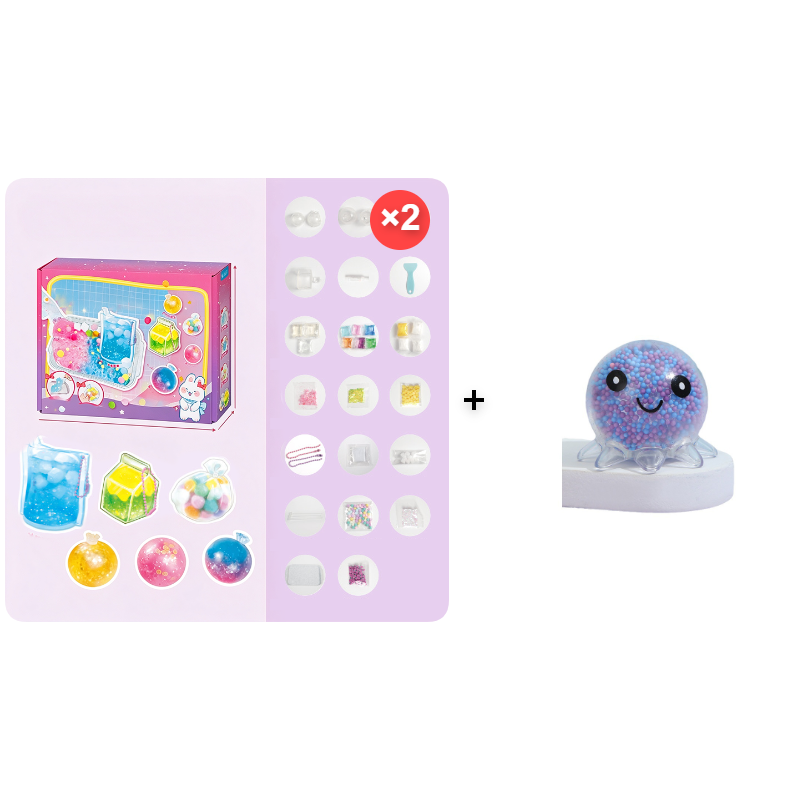 🧁DIY Fried Ice Squishy Toy Kit with Cat Claw Design for Kids