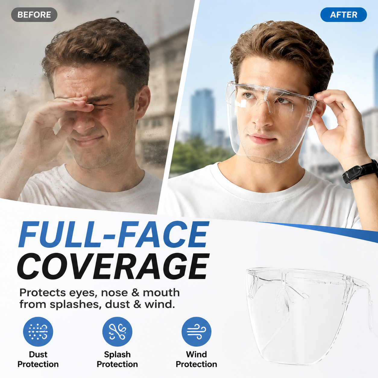 🔥Selling Fast – 50% OFF Clearance|All-Day Comfort Face & Eye Protector