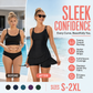 👙48% OFF! 🌺 Double Strap Ruched Skirted Swimsuit – Tummy Control, Secure Support, Quick-Dry ✨