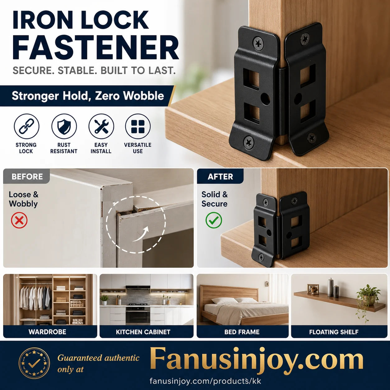 🔧 50% OFF NOW! ⏰ 2-in-1 Locking Insert Shelf Brackets – Heavy-duty & adjustable – Perfect for shelving, workbenches or cabinets – easy to install and secure 🛠️✨