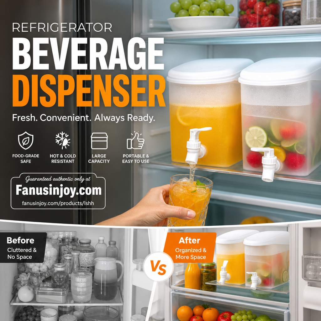 ❄️Limited Time 50% OFF for Cool Summer! 🌈Summer Must-Have! 🍹🧊Build your own drink shop at home！🧊🥂Space-Saving Refrigerator Beverage Dispenser with Spigot