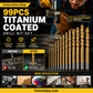 🔥High-efficiency tool favored by veteran craftsmen!Factory Outlet-100pcs Titanium Coated Drill Bit Set