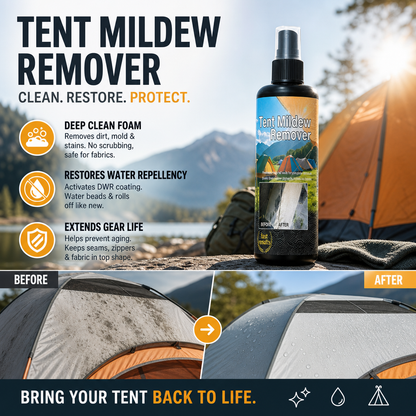 🥳2026 HOT SALE🥳💞50K+ SOLD!🧴✨ 41% OFF! Outdoor Mildew Stain Cleaner – Spray on, wipes off mold instantly. Eco‑friendly, won‘t ruin waterproofing. Tent, awning, shower curtain – all like new! 🏕️💪