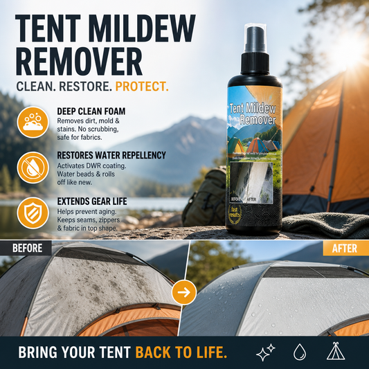🥳2026 HOT SALE🥳💞50K+ SOLD!🧴✨ 41% OFF! Outdoor Mildew Stain Cleaner – Spray on, wipes off mold instantly. Eco‑friendly, won‘t ruin waterproofing. Tent, awning, shower curtain – all like new! 🏕️💪