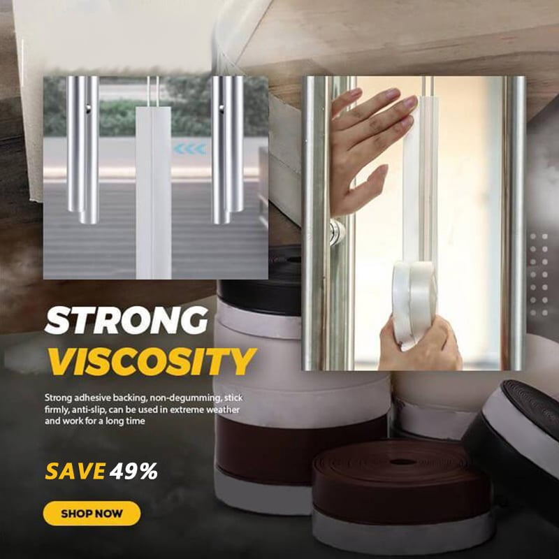 5m Door Seal Strip – self-adhesive, flexible silicone, keeps out dust, insects & noise