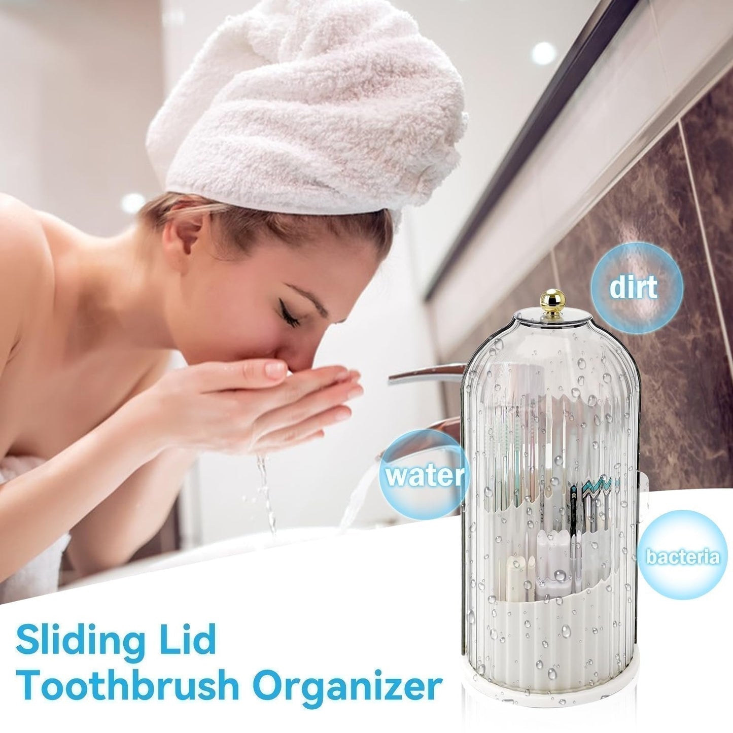 🚿 Save Counter Space & Keep Brushes Clean – Wall-Mountable Toothbrush Holder. Free UK Delivery