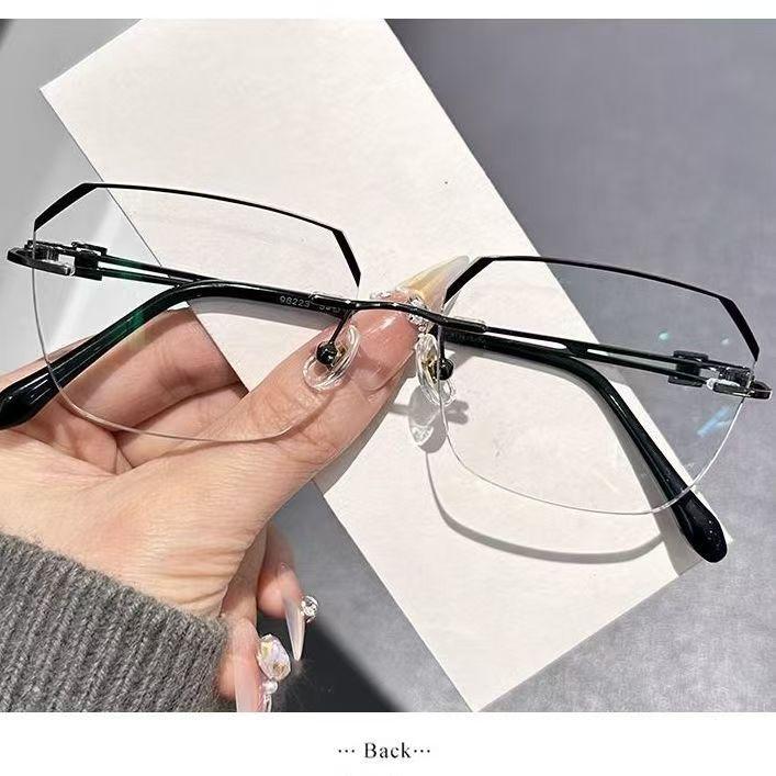 ⏳LAST DAY SALE ONLY￡9.99!!🔥Frameless Blue Light Blocking Glasses – Ultra-Light Titanium Build, Anti-Glare Lens 👓