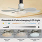 ⏳LAST DAY SALE 64% OFF🔥40W LED Ceiling Fan Light – 20.5” Ultra-Quiet with Remote 🎯 | E27 + FREE B22 Adapter 🔌 | For Bedroom 😴, Kitchen 👩‍🍳 & Garage 🛠️ – UK Ready! 🇬🇧