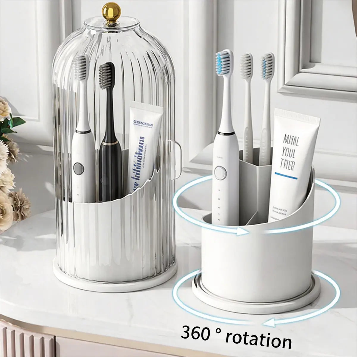 🚿 Save Counter Space & Keep Brushes Clean – Wall-Mountable Toothbrush Holder. Free UK Delivery