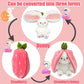 🎅Nice Gift🍓Strawberry Bunny Transformed into Little Rabbit🎀 Fruit Doll Plush Toy🐰