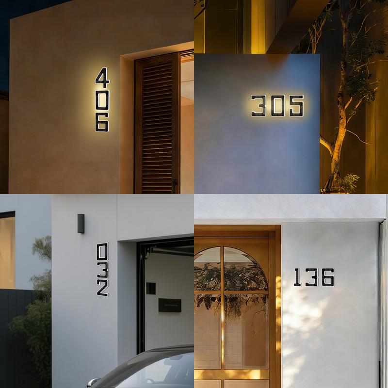 🔥Solar Lighted House Numbers LED Numbers, Waterproof for Outside