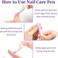 🖊️2-in-1 Cuticle Remover Pen, 45° Ceramic Tip for Dry Cuticles & Hangnails, Hydrating Nail Care, Easy Dispensing, Portable 2-Pack for Travel