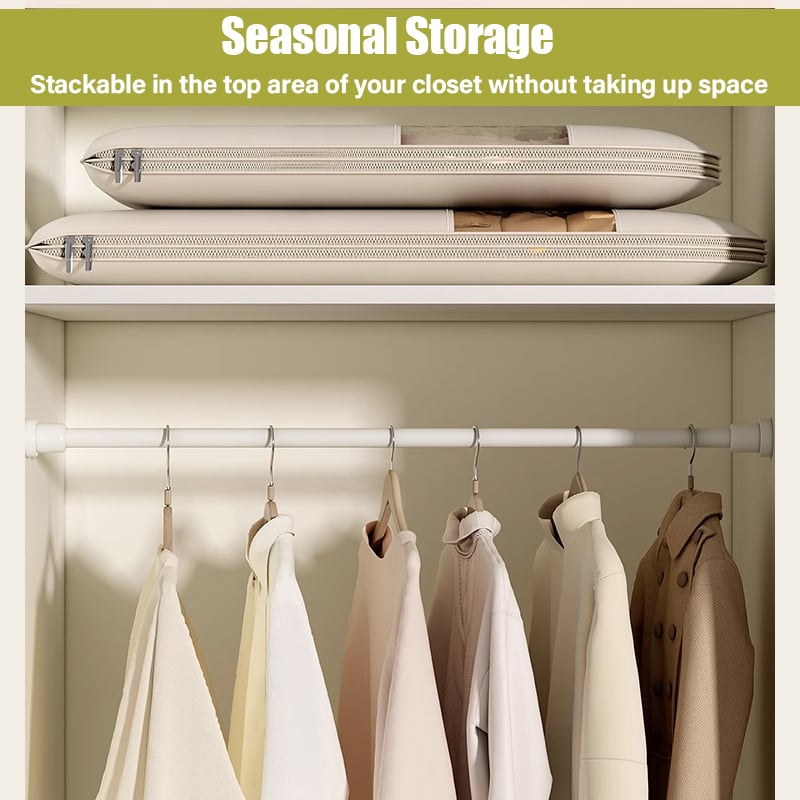 🔥2025 Space Saving Hanging Garment Bag with Self Compression Zipper
