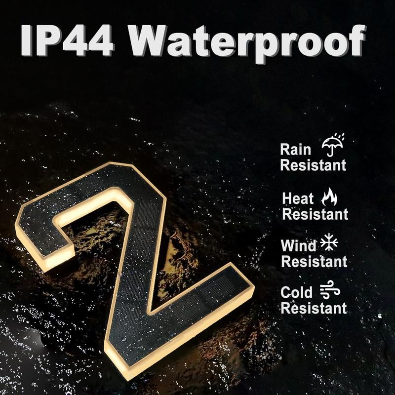 🔥Solar Lighted House Numbers LED Numbers, Waterproof for Outside