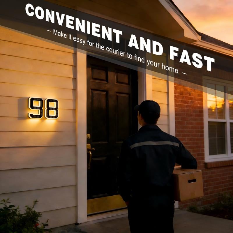 🔥Solar Lighted House Numbers LED Numbers, Waterproof for Outside