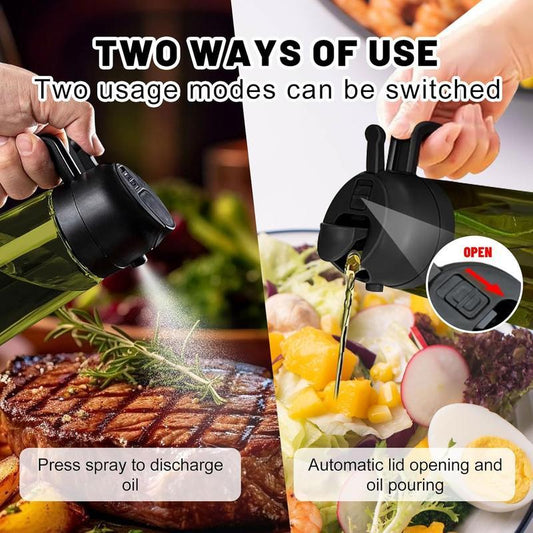 2-in-1 Glass Oil Sprayer and Dispenser