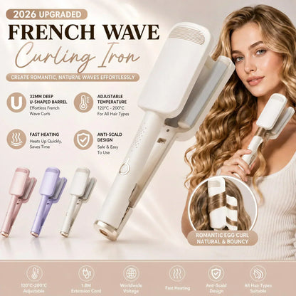💈 LIMITED-TIME 51% OFF! 💐 Wavy Curling Iron – Salon shine & heat protection ✨