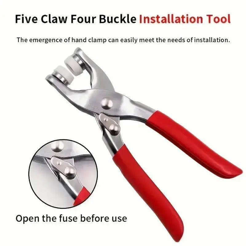 🔥LAST DAY PROMOTION - 55%OFF🔥100pcs Invisible Colored Metal Buckle & 1 Count Manual Pressure Pliers