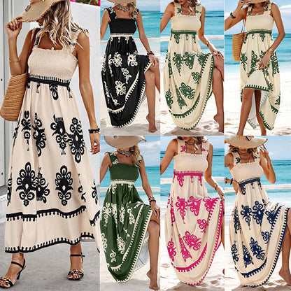 ✨Women’s Summer Print Sleeveless Flowy Long Dress👗