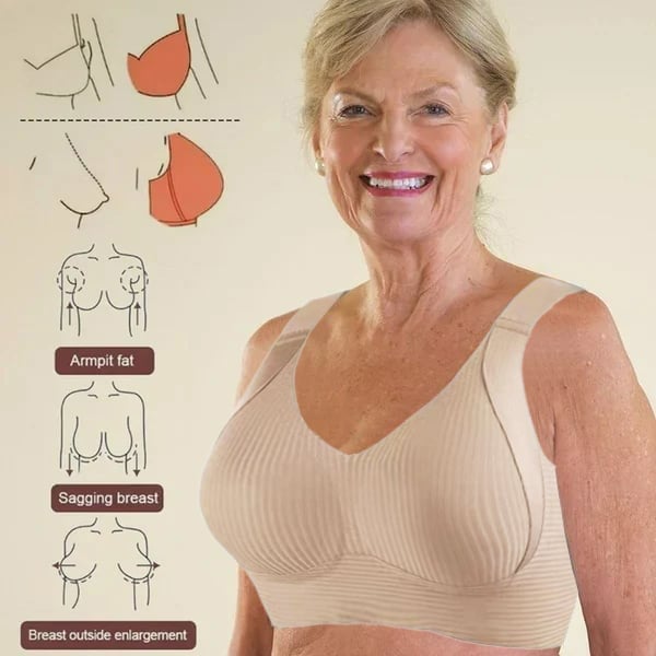 🎁2026 HOT SALE 50% Off💕Subtle Striped Seamless Bra with W-Support – Comfort & Style!