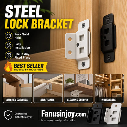 🔧 50% OFF NOW! ⏰ 2-in-1 Locking Insert Shelf Brackets – Heavy-duty & adjustable – Perfect for shelving, workbenches or cabinets – easy to install and secure 🛠️✨