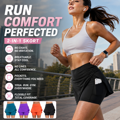 💥 Last Day! Special Sale – Only £12.99 👚Anti-Chafing Active Skort – Super soft and comfortable🔥