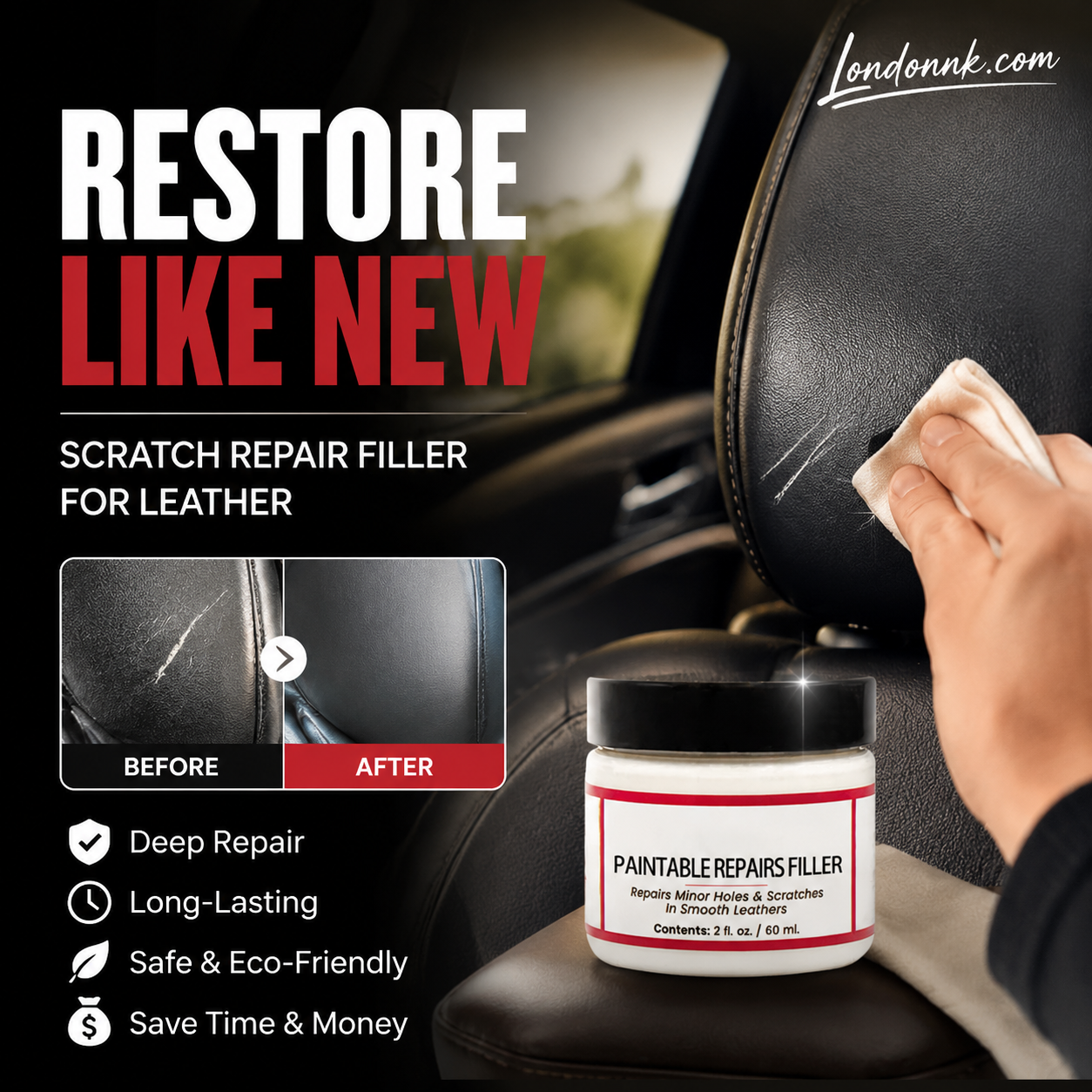 🪚 50% OFF! 50K+ sold! Leather repair cream – fills deep scratches & cracks, restores smooth feel, safe for all leather types! 👜✨