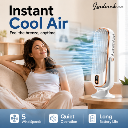 🥳2026 HOT SALE🥳💞50K+ SOLD!💨🌙 50% OFF! Portable Table Fan – 5 speeds, ultra‑quiet, gentle breeze. Perfect for bedroom or office. Stay cool without noise! 😴✨