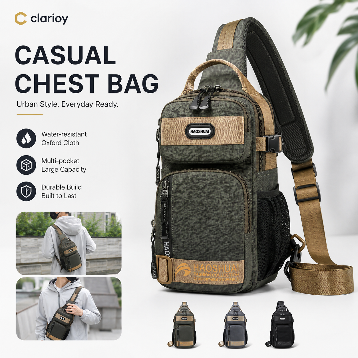 🔥Hot Sale 50% OFF💼Adjustable Oxford Cloth Casual Chest Bag – Stylish & Durable ✨