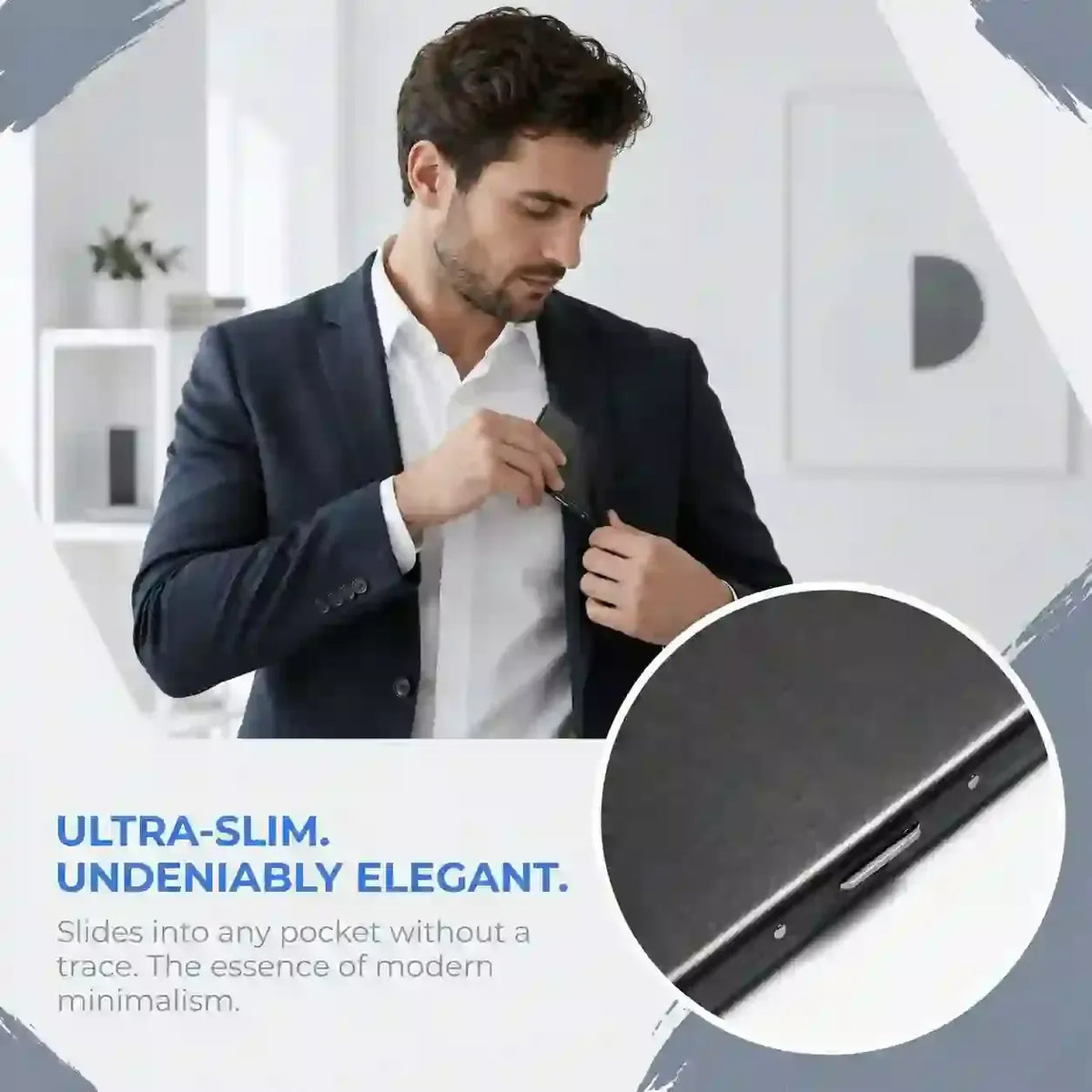RFID Blocking Stainless Steel Card Holder, Slim Portable Anti‑Theft Metal Credit Card Case