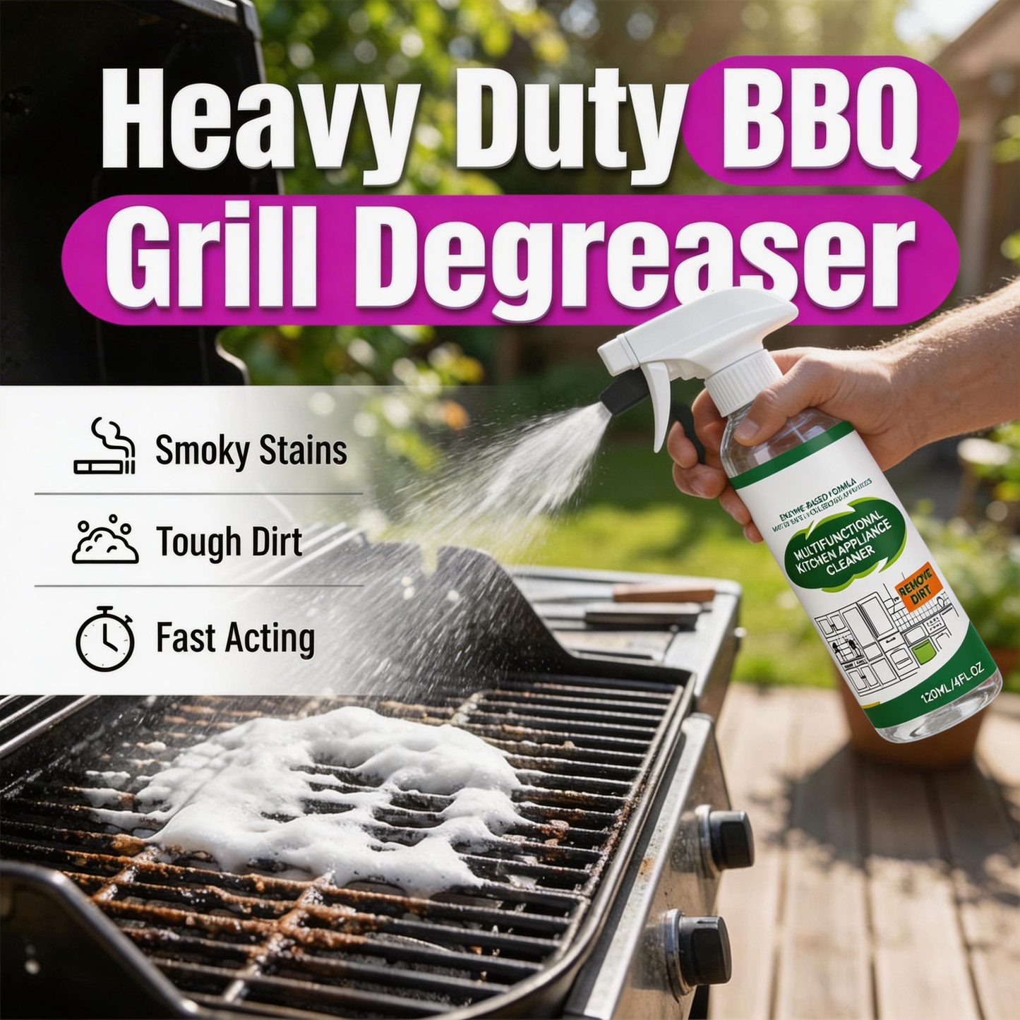 【Buy 2 Get 1  Free】🧼Multifunctional Kitchen Appliance Cleaner Spray