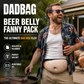 🥳Dadbag | Realistic Fake Beer Belly Bum Bag | Funny Dad Bod Waist Pack | Novelty Gag Gift for Men | With Belly Button & Hairy Chest | Adjustable Black Strap