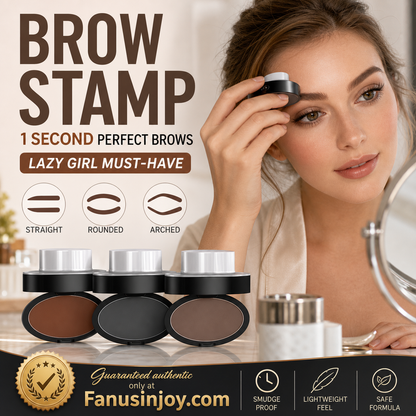 🥳2026 HOT SALE🥳💞50K+ SOLD!🖊️Eyebrow Stamp Powder with Brush – Press & go, perfect brows in seconds. Waterproof, 24h wear, no salon needed. A beauty game‑changer! 💄🌸