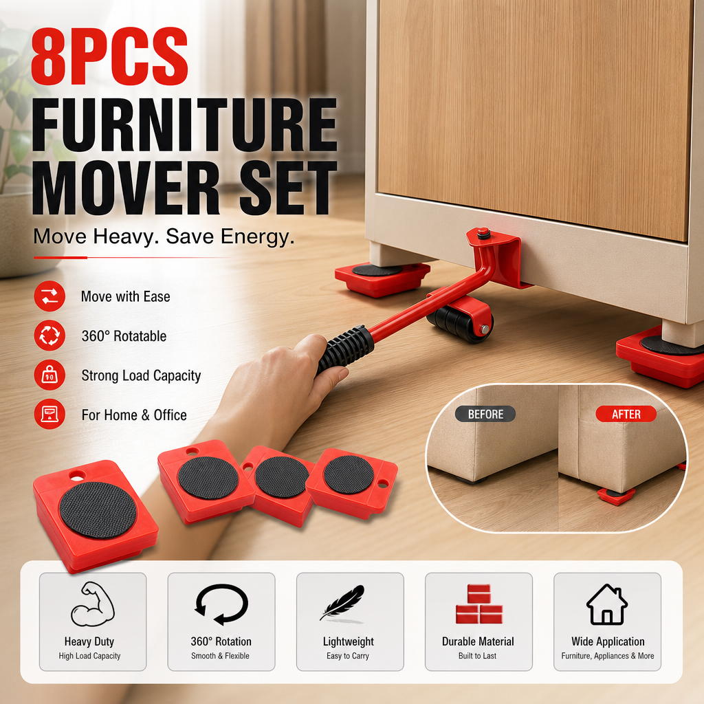 🔥50% off! Hot deal🎁Casters! Move your furniture with ease—all by yourself! They won’t damage your furniture or floors, making it easy to maintain your ideal home environment.
