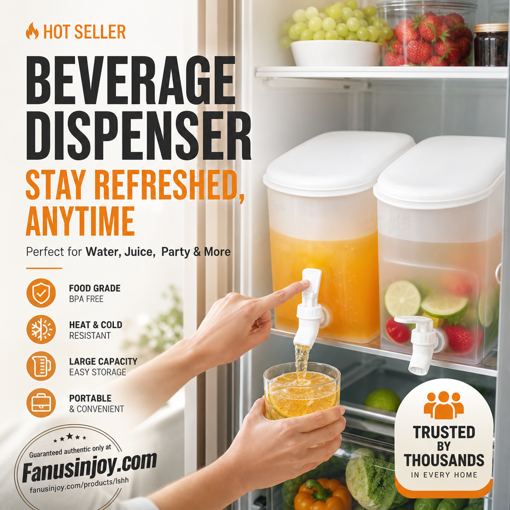 ❄️Limited Time 50% OFF for Cool Summer! 🌈Summer Must-Have! 🍹🧊Build your own drink shop at home！🧊🥂Space-Saving Refrigerator Beverage Dispenser with Spigot