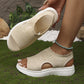 🎁Women's Breathable Knitted Platform Sandals – Comfortable Summer Wedge Sandals, Non-Slip & Lightweight