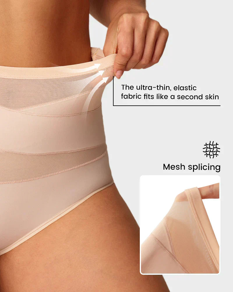 🌸  Special Price £6.49（each） ! 🔥Buy 1 Get 1 Free🎁Plus-Size High-Waist Cross Tummy Control Panties